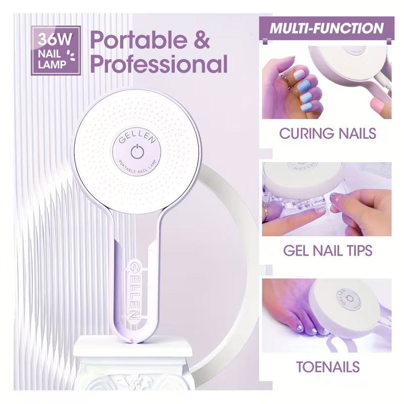 All-In-One Gellen Jelly Gel Nail Polish Kit with LED Lamp