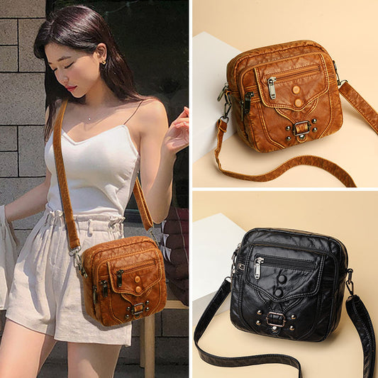 👜 Women’s Vintage Leather-Look Crossbody Shoulder Bag BUY 1 GET 1 FREE